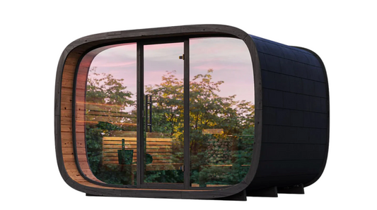 Round Cube Barrel Sauna | Muskoka Handcrafted Cedar